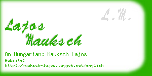 lajos mauksch business card